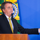 Der brasilianische Präsident Jair Bolsonaro hier bei einer Rede im Regierungspalast Planalto im Juni 2021 zu sehen.